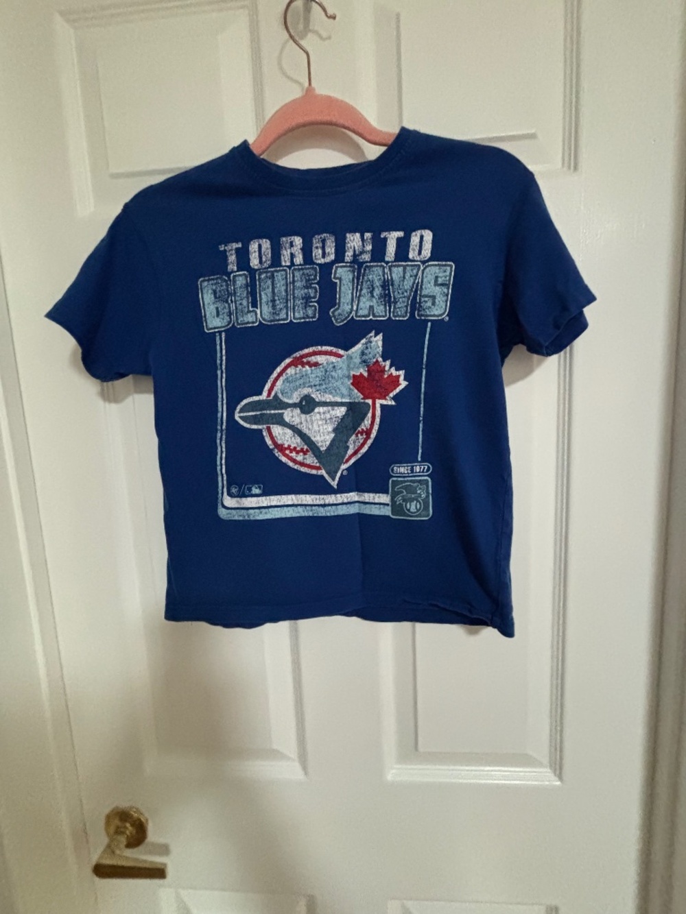 '47 Brand Toronto Blue Jays Kids Youth Medium T-Shirt - Blue Vintage Distressed